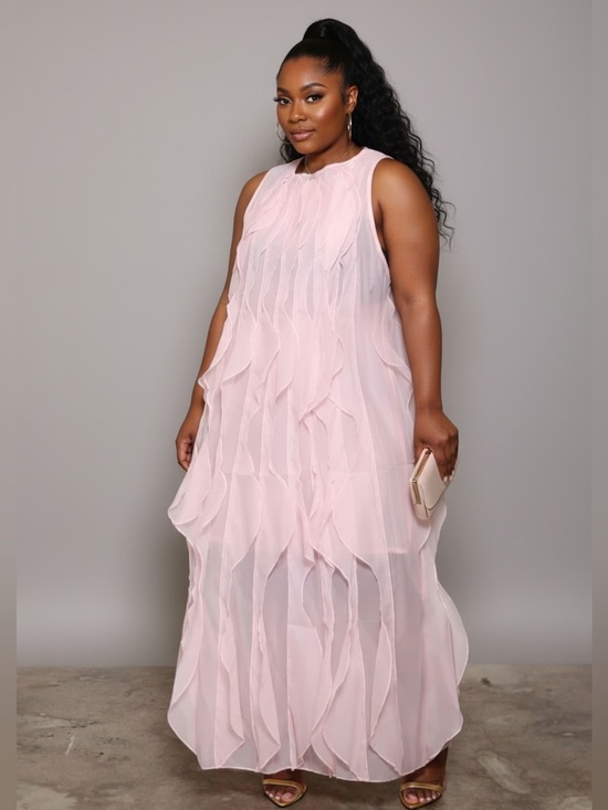 Highlight Wear Dresses & Skirts - Elegant Sleeveless Pink Maxi Dress